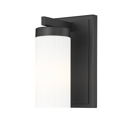 Z-Lite Danica 1 Light Wall Sconce, 4.75in. W x 8.75in. H, Matte Black 3044-1S-MB